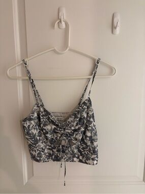 NWT Abercrombie blue patterned tank top